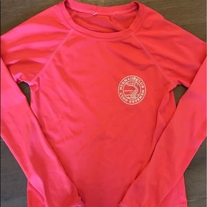 girls bright pink billabong rashguard